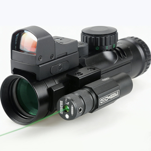 Mira Prismática 4X32 con Mira de Punto Rojo y Láser Verde, Mira Óptica Táctica para Caza al Aire Libre - Product Image 2