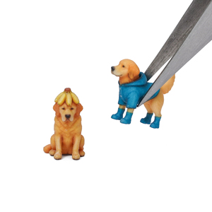 Figurines et miniatures en résine artistique pour la décoration de table à la maison, cadeaux <span class=keywords><strong>Golden</strong></span> <span class=keywords><strong>Retriever</strong></span> - Pluie et fruits - Product Image 4