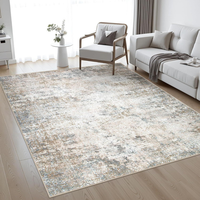Grand tapis d'intérieur rembourré pour salon ou salle à manger, tapis en velours cristal pour la maison