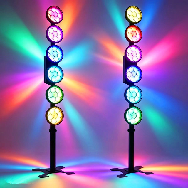 6 LED COB RGB 3 in 1 Linear Vintage Par Light DMX512 Stage Background Retro Light for DJ Concert Party Wedding Nightclub