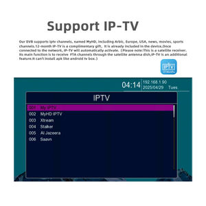 Récepteur satellite numérique <span class=keywords><strong>LNB</strong></span> HD H.264/MPEG-2 Décodeur numérique en plastique Garantie 12 mois IP TVBOX Sports USB WIFI Wi-Fi Dongle - Product Image 4