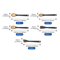 Cuillère fendue écologique en fibre de bois spatule cuillères ustensile ustensiles de cuisine ustensiles de cuisine