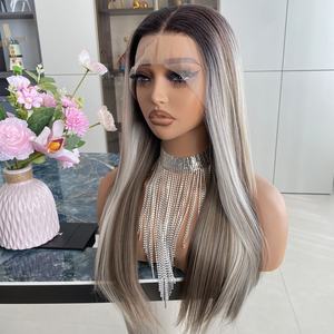 Perruque synthétique en fibre Futura résistante à la chaleur, de qualité supérieure, avec frontal 13x4, perruque Lace Front de luxe, vente en gros à prix réduit - Product Image 5