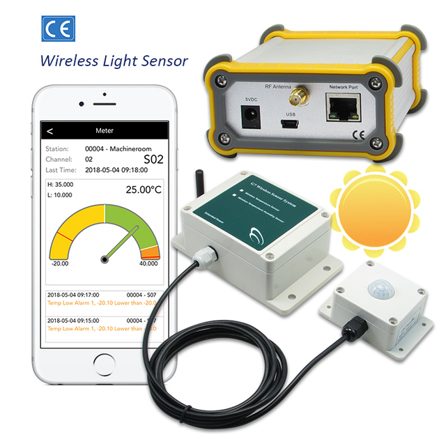 Wireless Motion Sensor light 0-200K lux Sensor light wireless measurement industrial iot zigbee light sensor