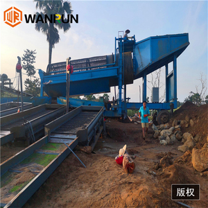 Planta de lavado de pantalla Trommel de oro móvil a gran escala, máquina separadora de minas de oro, planta de lavado Trommel de oro aluvial - Product Image 3