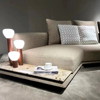 Italienische minimalist ische Stoff kurve Couch Sonderform Villa Home Interior Möbel ltaly Baumwolle Hanf Licht Luxus Wohnung Sofa