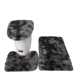 <span class=keywords><strong>MU</strong></span> Lot de 3 tapis de bain antidérapants super douillets tie-dye à poils longs non absorbants pour la maison. - Product Image 1