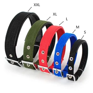 Collar de nailon sólido para perros pequeños, medianos y grandes, de peluche, Pitbull, Bulldog, <span class=keywords><strong>Beagle</strong></span>, para caminar - Product Image 3