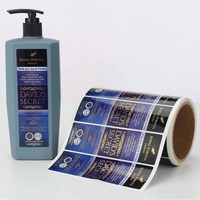 Étiquette autocollante personnalisée en vinyle imprimé, imperméable, résistante à l'huile, pratique, de haute qualité et écologique pour bouteille de shampoing – Fabrication chinoise