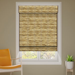 Deyi Smart sans fil gazon naturel bambou jute ramie fil tissé bois revêtement occultant motorisé nuances romaines intelligentes - Product Image 2