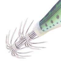 HENGJIA 8cm 5.8g Leurre de pêche horizontal lumineux pour calamar, effet crevette, qui coule lentement, pour la pêche en eau salée