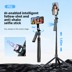 Perche à <span class=keywords><strong>selfie</strong></span> F01 AI avec suivi automatique, anti-tremblement, trépied extensible 1,92 m, contrôle gestuel, rotation caméra à 360° - Product Image 6