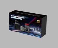 Caméra de tableau de bord mini 150 degrés 1080P IPS pour voiture, enregistreur vidéo DVR double objectif avant et arrière avec connexion Wi-Fi