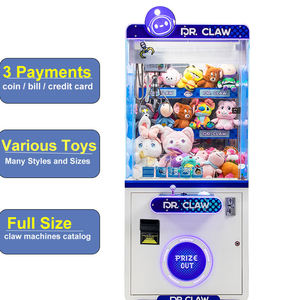 מכונת משחקי צעצועים מסוג מנוף, עם מגוון צעצועים קטנים, מופעלת על ידי מטבעות, עם קורא שטרות, 110V - Product Image 1