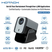 Projecteur intelligent X5AR Android 14 8K avec 2 Go + 16 Go et mise au point électrique pour le divertissement à domicile