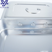 Boîte autoclave pour instruments chirurgicaux, plateau de stérilisation en acier inoxydable avec couvercle ventilé et poignée, verrous latéraux sécurisés