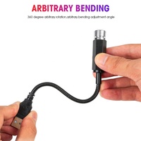 Rotación Automática de Doble Color 360 °   Luz LED Estelar para Interior de Coche USB, Accesorio Universal con Control por Voz y Efecto de Respiración Estroboscópica