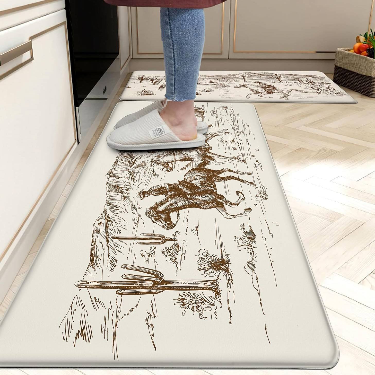 Tapis de cuisine abstrait JN-14