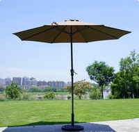 Parasols à bascule tout fer 2.7m Jardin extérieur Restaurant Plage Mid Pole Round Parasols Umbrella