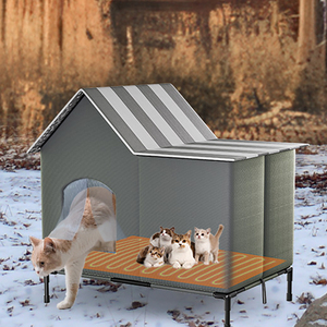 Nueva casa para mascotas con calefacción al aire libre, resistente a la intemperie, cálida, cama para dormir para perros, invierno, cachorros, gatos, casa, cama, criadero - Product Image 2