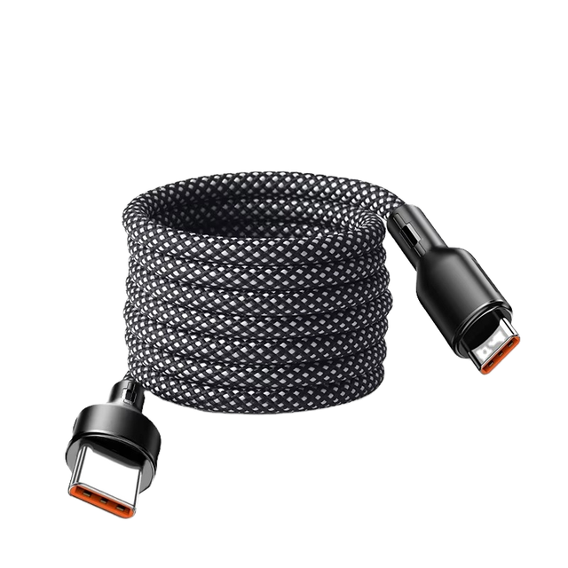 Magnetic Absorption Storage Portable Magic Rope Phone Data Cable Compatible with Type-C PD Extended  Charging Cable