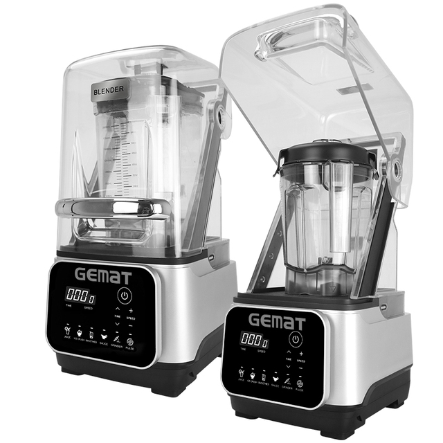 2L Heavy Duty Blender Super Silent Commercial Blender with Sound Enclosure Touchpad Digital Blender Grinder Mixeur Fruit
