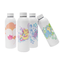 Bouteille d'eau sport en acier inoxydable écologique à motif floral coloré, isotherme sous vide – Offre Spéciale