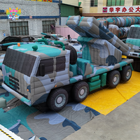 Décoy gonflable en PVC imperméable camouflage numérique en forme de missile, fusée ou char pour décorations d'événements et fêtes