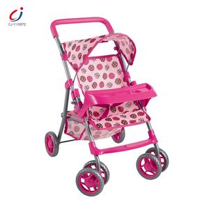 Cadeaux pour filles, jeu de simulation de <span class=keywords><strong>maison</strong></span>, poussette <span class=keywords><strong>pliable</strong></span> en fer, ensemble de poussette pour poupée bébé - Product Image 1