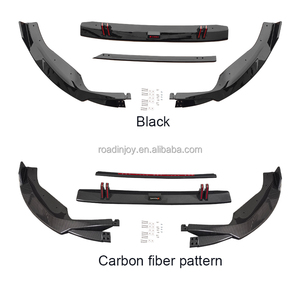 Splitter Anteriore in <span class=keywords><strong>4</strong></span> Pezzi Nero con Trama in Fibra di Carbonio per <span class=keywords><strong>Audi</strong></span> A5 B9.5 S5 S-Line 2021-2024 Labbro Anteriore - Product Image 5
