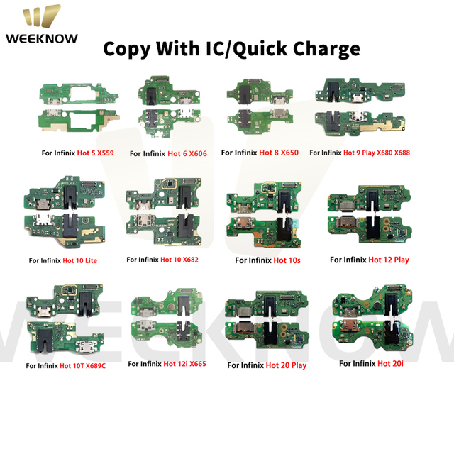 Replacement Charging Port Board for Tecno Pop 7 4 Spark 5 6 Air 7T 8C 8P 8T 10C Go Zero Pro X6811 CK6N CK7N KF7 LE8 Spare Parts