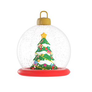 ลูกบอลคริสต์มาสพองลม PVC ทรงกลมมีไฟประดับตกแต่งภายในและภายนอกอาคารของเล่นเทศกาล - Product Image 2