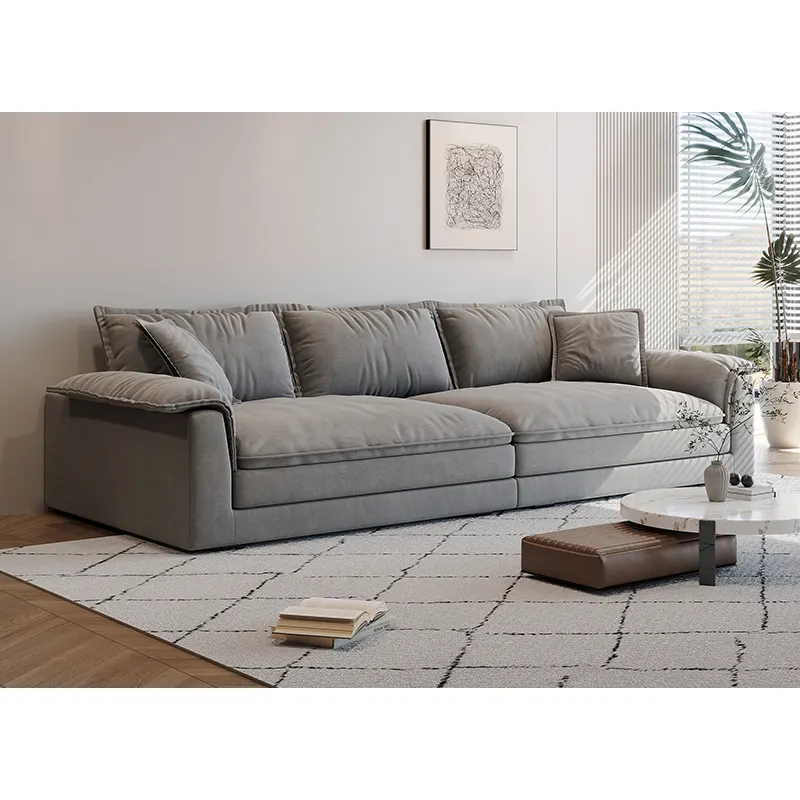 Fabrik Direkt verkauf von Haushalts sofas Moderne italienische Cat Scratch Fabric Minimalist ische Wohnzimmer-Sofas im nordischen Stil