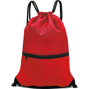 Mochila con cordón azul HM-KHAKHI de Hemistyles, de nailon, para gimnasio y deportes, 30-40L, ligera, con bolsillo frontal con cremallera, para viajes y actividades al aire libre - Product Image 1