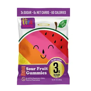 Private Label Low Sugar Superfruit gummies bag pack bear candy Keto gummies Friendly & Vegan Gummies weight loss