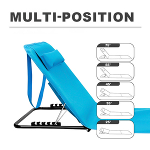 Hafif dayanıklı Modern katlanabilir güneş şezlong ayarlanabilir çok pozisyon yalan veya oturma için dış mekan mobilyası hızlı kurulum - Product Image 6