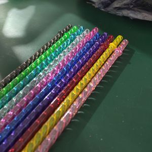 Tái Sử Dụng Rõ Ràng Swirl Ống Hút, 11 "Dài Đầy Màu Sắc Cứng Nhựa Tumbler Thay Thế Ống Hút Cho Stanley, Yeti, <span class=keywords><strong>Starbucks</strong></span>, Owala - Product Image 3