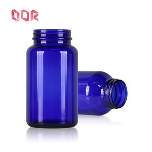Custom Logo Glass Capsule <b>Bottle</b> Wide Mouth Clear Matte Round Cylinder Shape Health Supplement Medicine <b>Pill</b> Container - Product Image 3