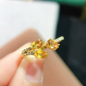 Bague en Citrine S925, cristal de guérison spirituelle naturelle, pour renforcer la confiance en soi et augmenter la prospérité financière - Product Image 3
