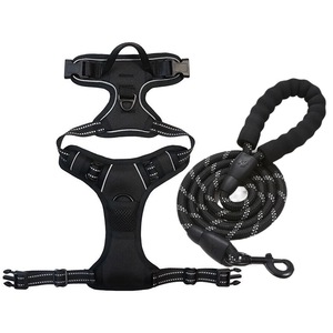 Correa Táctica Extensible y Reflectante de Nailon para Perros con Cierre de Botón y Arnés de Pecho para Perros Grandes, Accesorios para Mascotas - Product Image 3