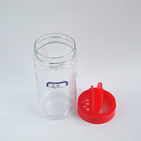 Bouteille d'Emballage d'Épices en Plastique PET Transparent de Haute Qualité, Écologique, Légère, 16 oz, avec Couvercle Secoueur, Pot à Épices Portable, Poivre