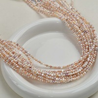 3-3.5mm Natural Multi Color Freshwater Side Hole Baroque Pearls Wholesale