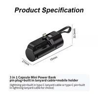 Nouvelle mini batterie externe créative 5000 mAh avec fonction de support de batterie Li-polymère – Dernières capacités de sauvegarde portables