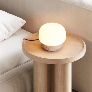 Lámpara de mesa de travertino amarillo con forma de hongo, E27 LED, control táctil, luz de noche para dormitorio, cuida la vista. - Product Image 4