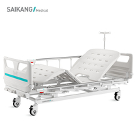 V3w5c SAIKANG vente en gros, 3 manivelles, 3 fonctions, pliable, manuel, soins infirmiers médicaux, fabricants de lits d'hôpital
