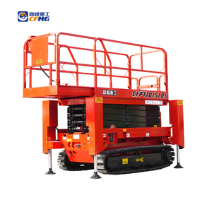 Plataforma Elevadora de Tijera Eléctrica Portátil sobre Orugas para Trabajos Aéreos en Construcción y <span class=keywords><strong>Alquiler</strong></span> - Product Image 1