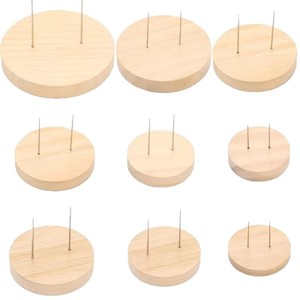 Base de Madera para Muñecas DIY - Base Redonda Vertical de Madera de Pino Superligera para Figuras de Arcilla - Base para Muñecas - Product Image 5