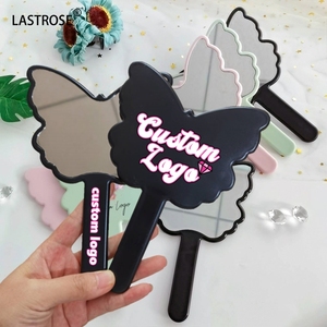 <span class=keywords><strong>Specchio</strong></span> per il trucco portatile farfalla nera all'ingrosso 2025 3 colori specchietti da tasca Private Label in plastica ABS specchietto cosmetico - Product Image 2