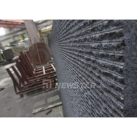 Natürliche Granit Wandfliesen Flöte Design Villa außerhalb Deko Surround Stone Black Granite Wasserfall geriffelte Fliese