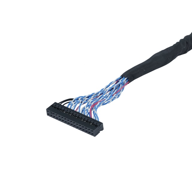 Custom 20-50 Pin LCD Panel Display LVDS Cable RCD RCD-AL9322 Black IDC Connector for Electronic Data Transfer for ISO9001